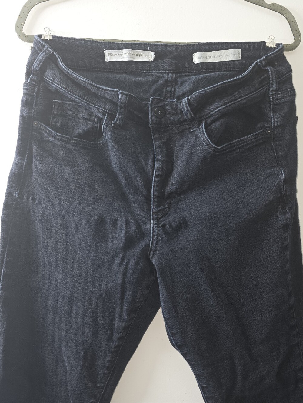 Pilcro By Anthropologie High Rise Black Skinny Jeans Size 32